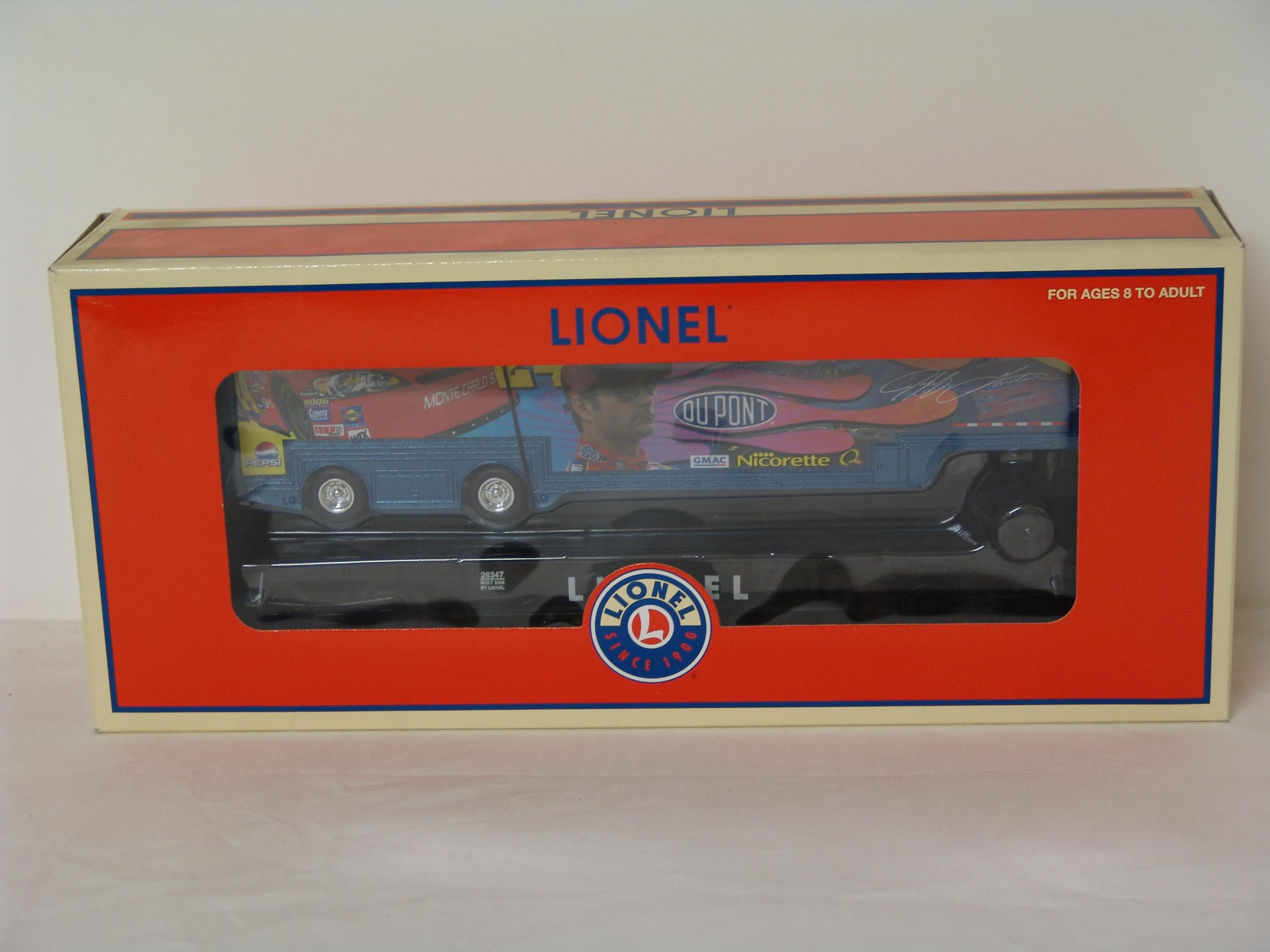 Jeff Gordon flatcar with trailer (used)