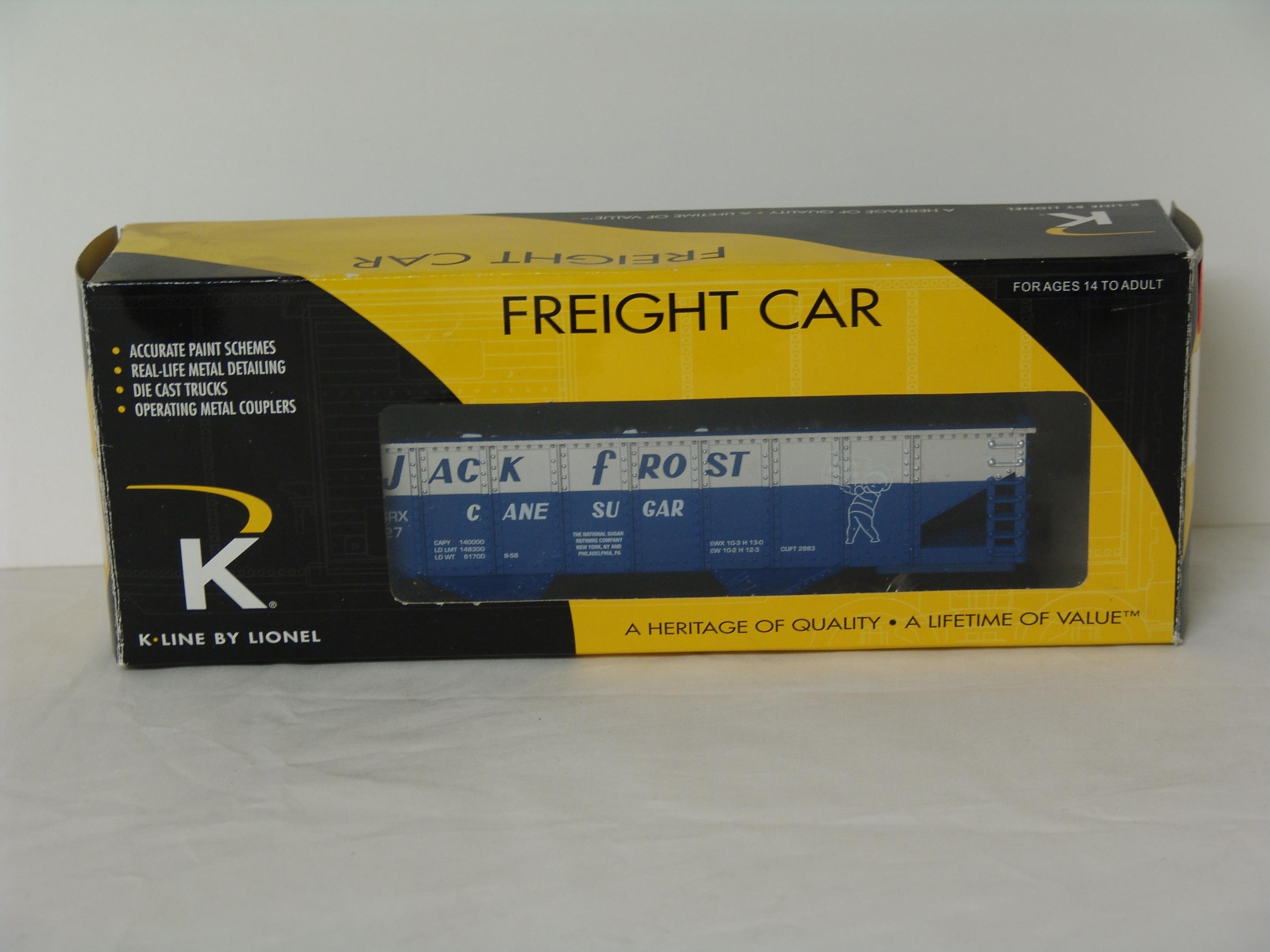 Jack Frost Cane Sugar open top ribbed hopper with coal load (used)