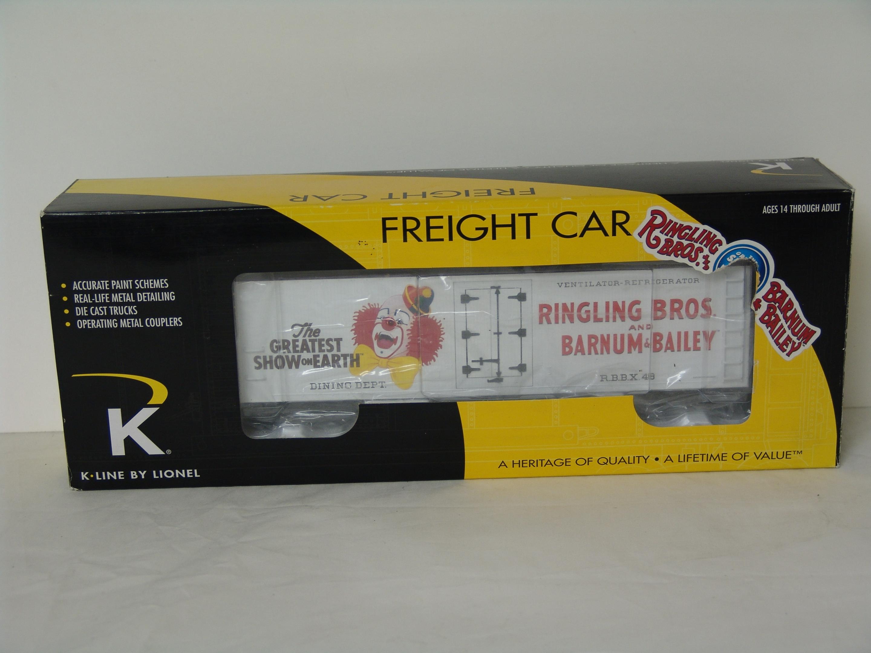 Ringling Bros™ Lighted Clown scale size wood-sided reefer #48 (used)
