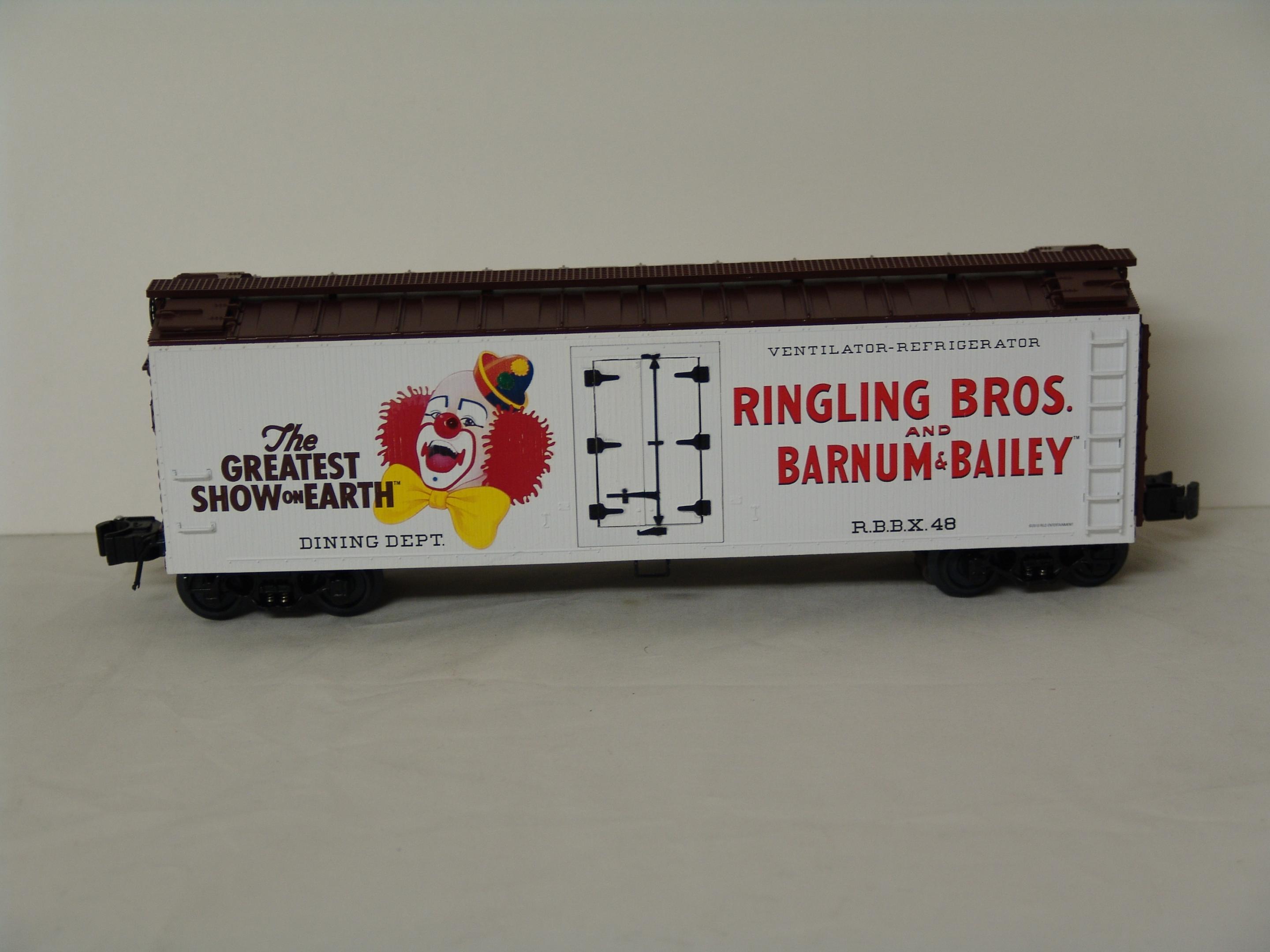 Ringling Bros™ Lighted Clown scale size wood-sided reefer #48 (used)