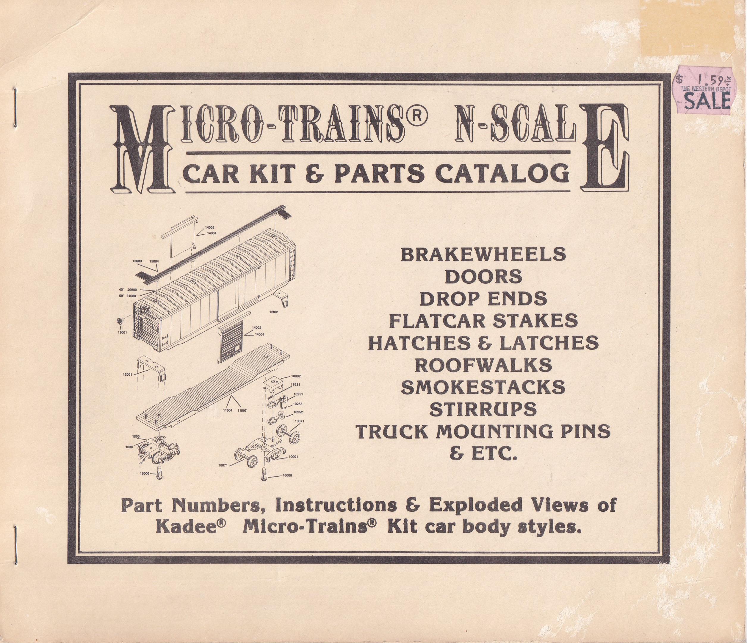 Micro-Trains Car Kit & Parts Catalog