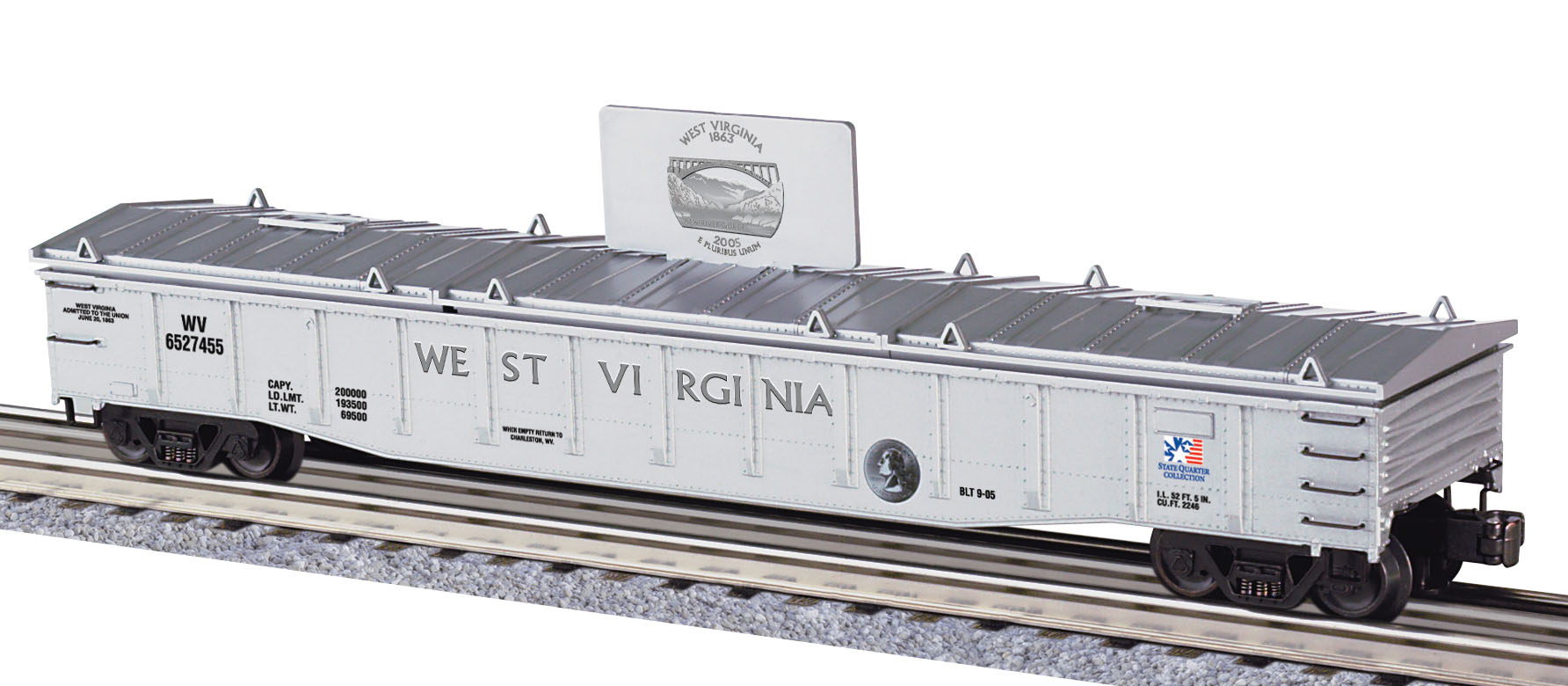 West Virginia state quarter die cast gondola bank