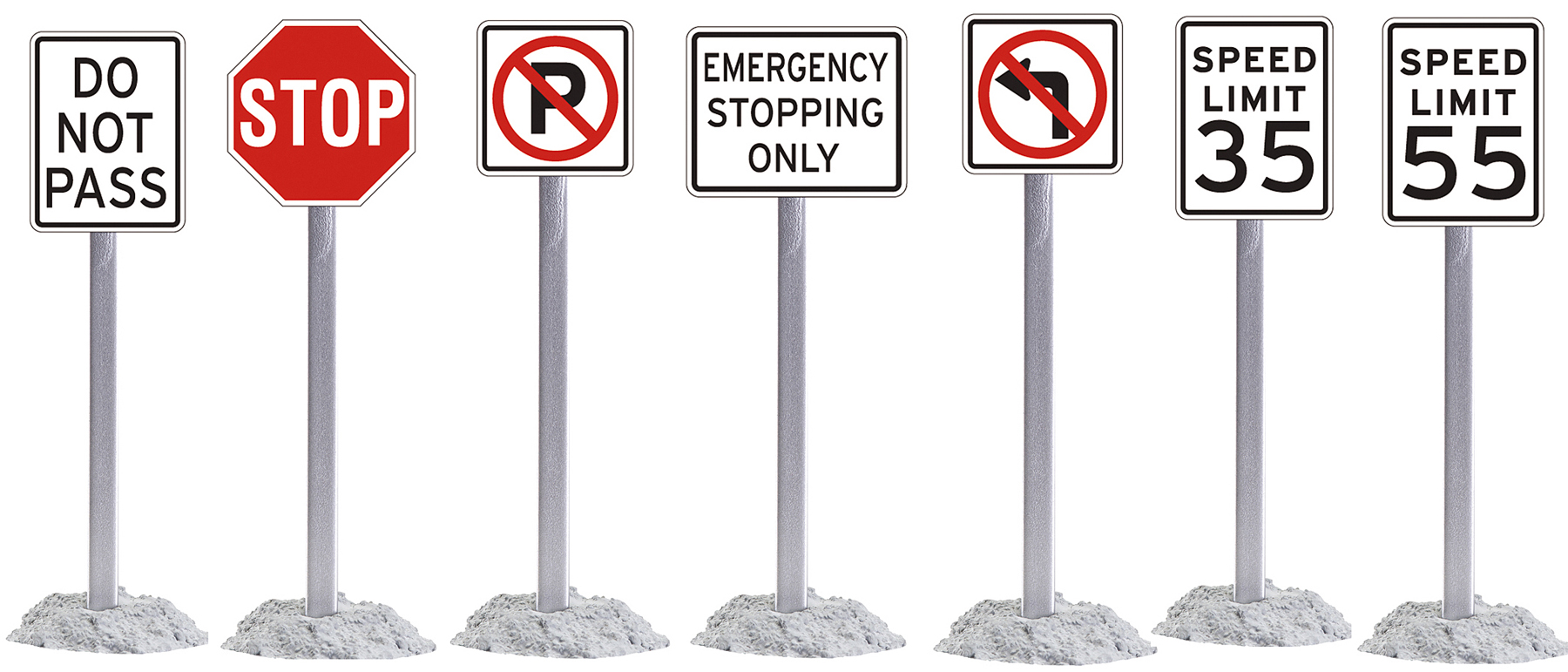 Regulatory Roadway Sign Set 12-Pack