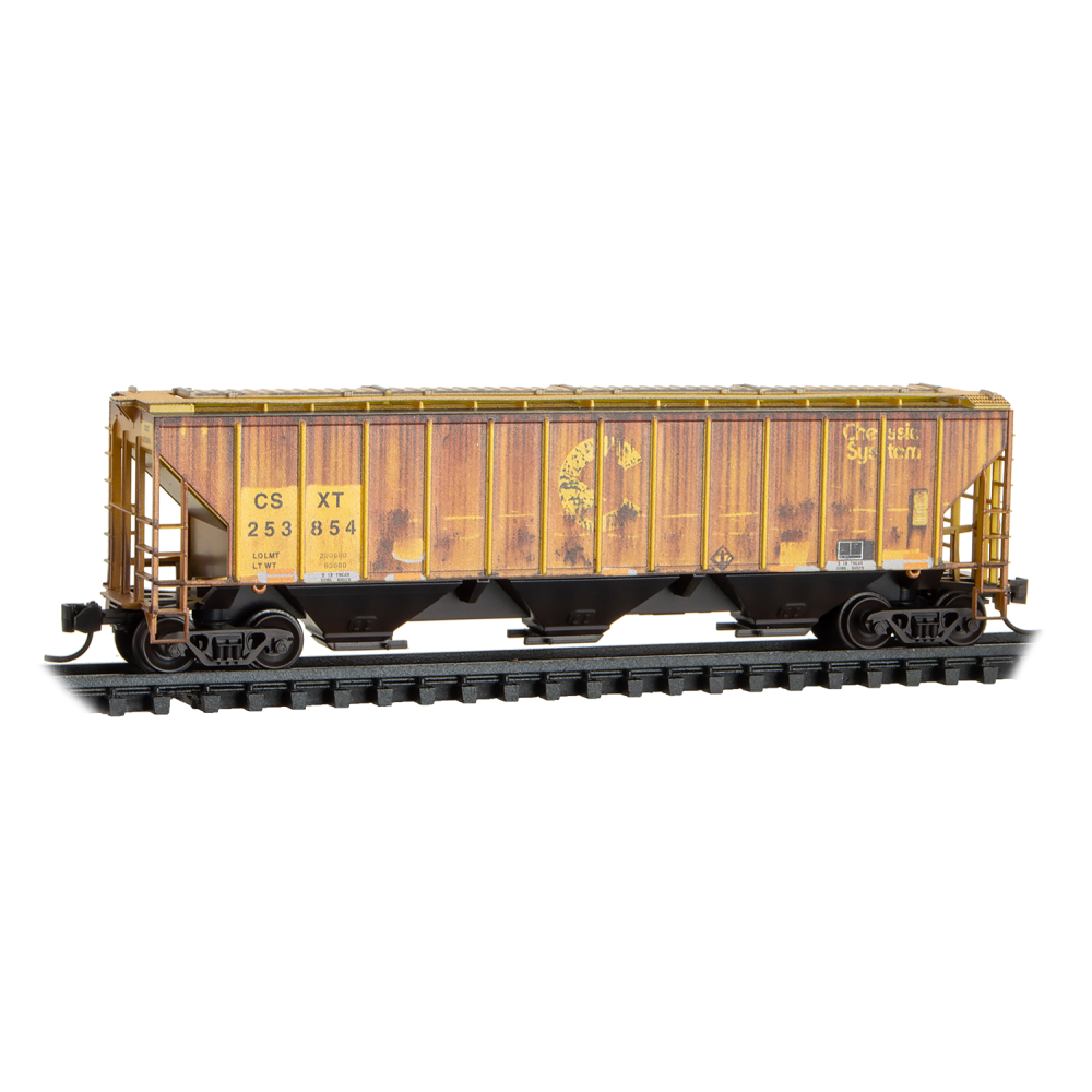 CSX weathered covered hopper 2-pack