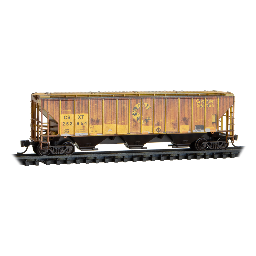 CSX weathered covered hopper 2-pack