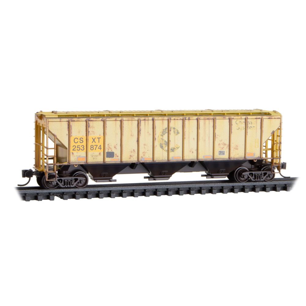 CSX weathered covered hopper 2-pack