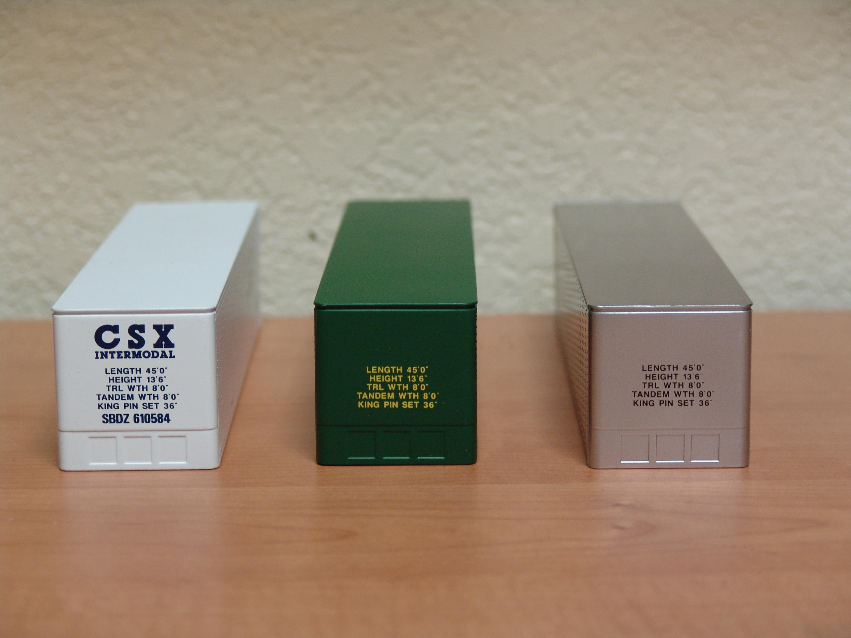 Three Intermodal Containers (used)