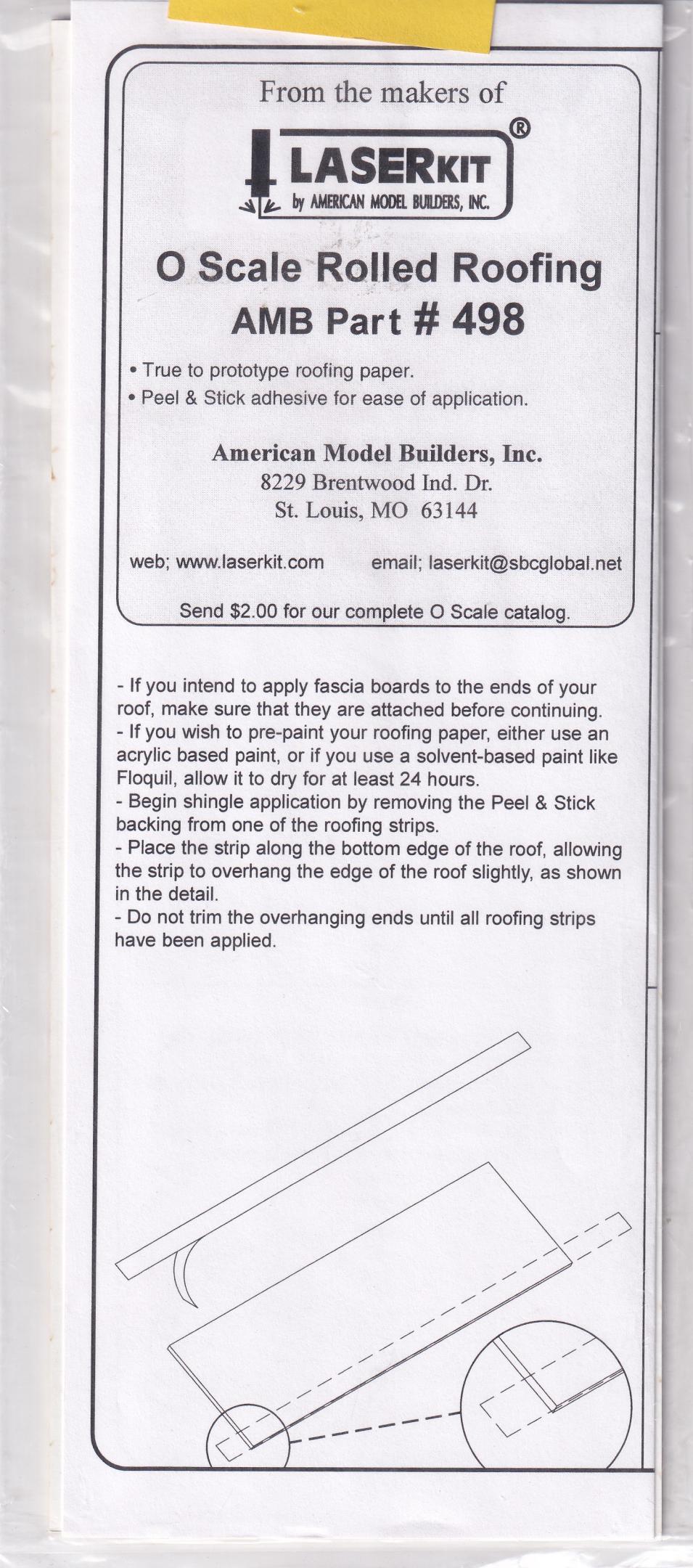 O Scale Rolled Roofing