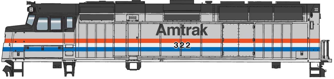 Amtrak® Phase III EMD F40PH Locomotive #322