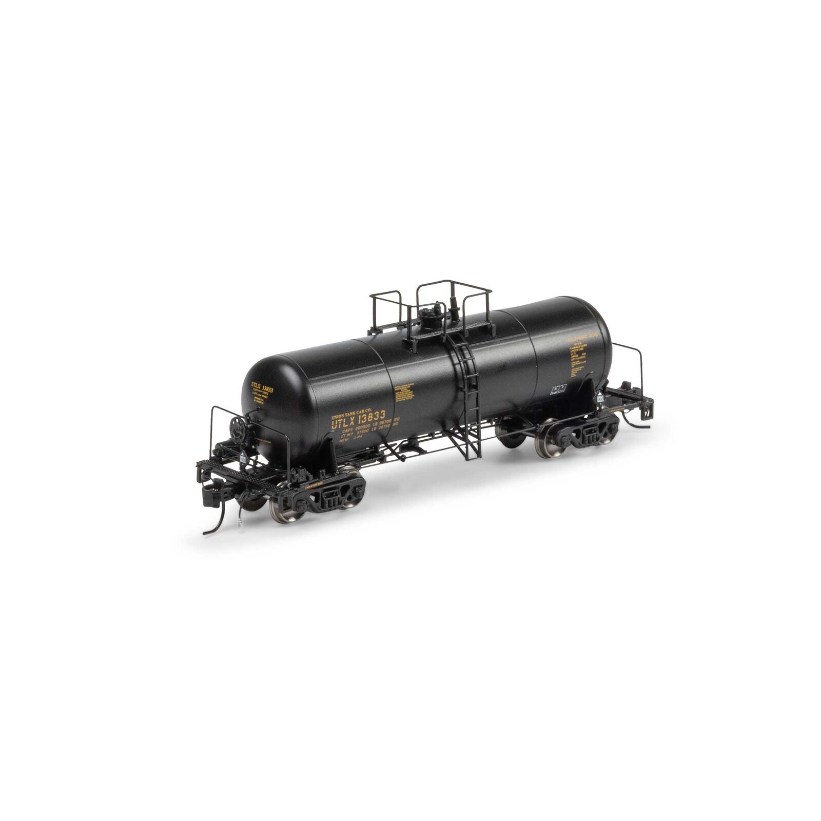 Union Tank Car black UTC 13,600 gallon acid tank car #13833
