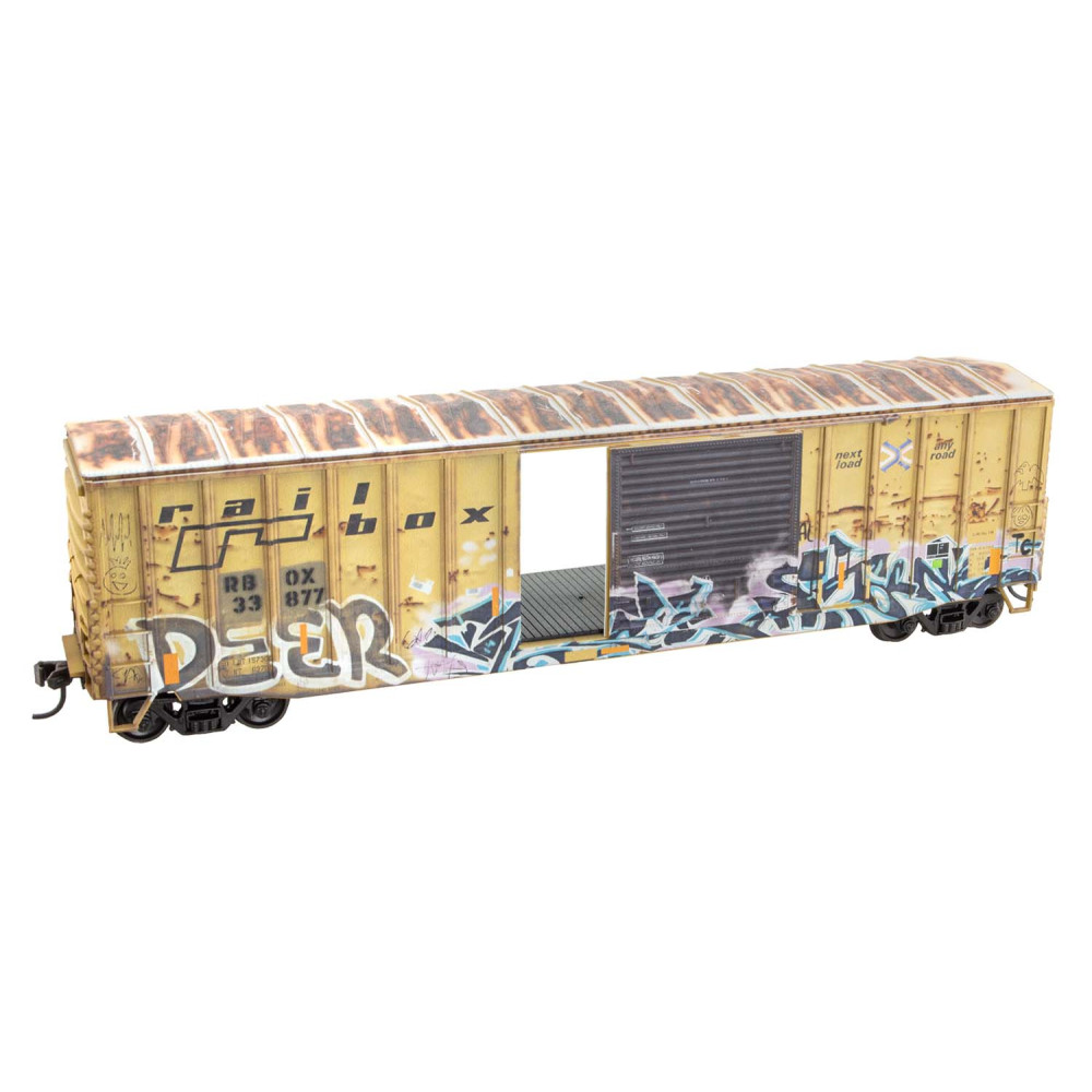 Railbox Weathered 50' Exterior Post Welded Steel Box Car #33877