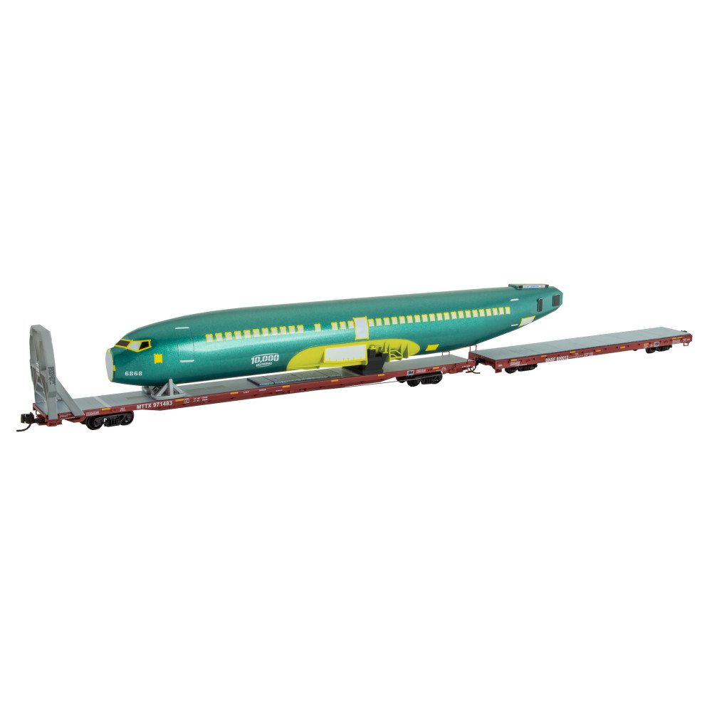 BNSF Flat Car With 10,000th Fuselage 2-Pack