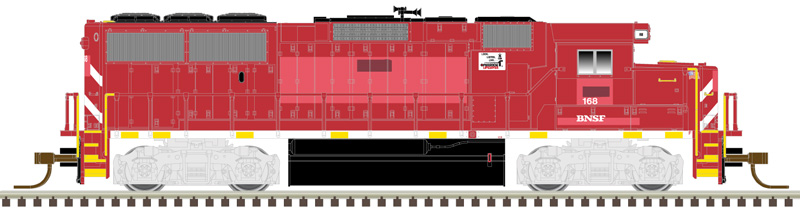 BNSF Railway (red) GP-60 #168 with DCC & Sound