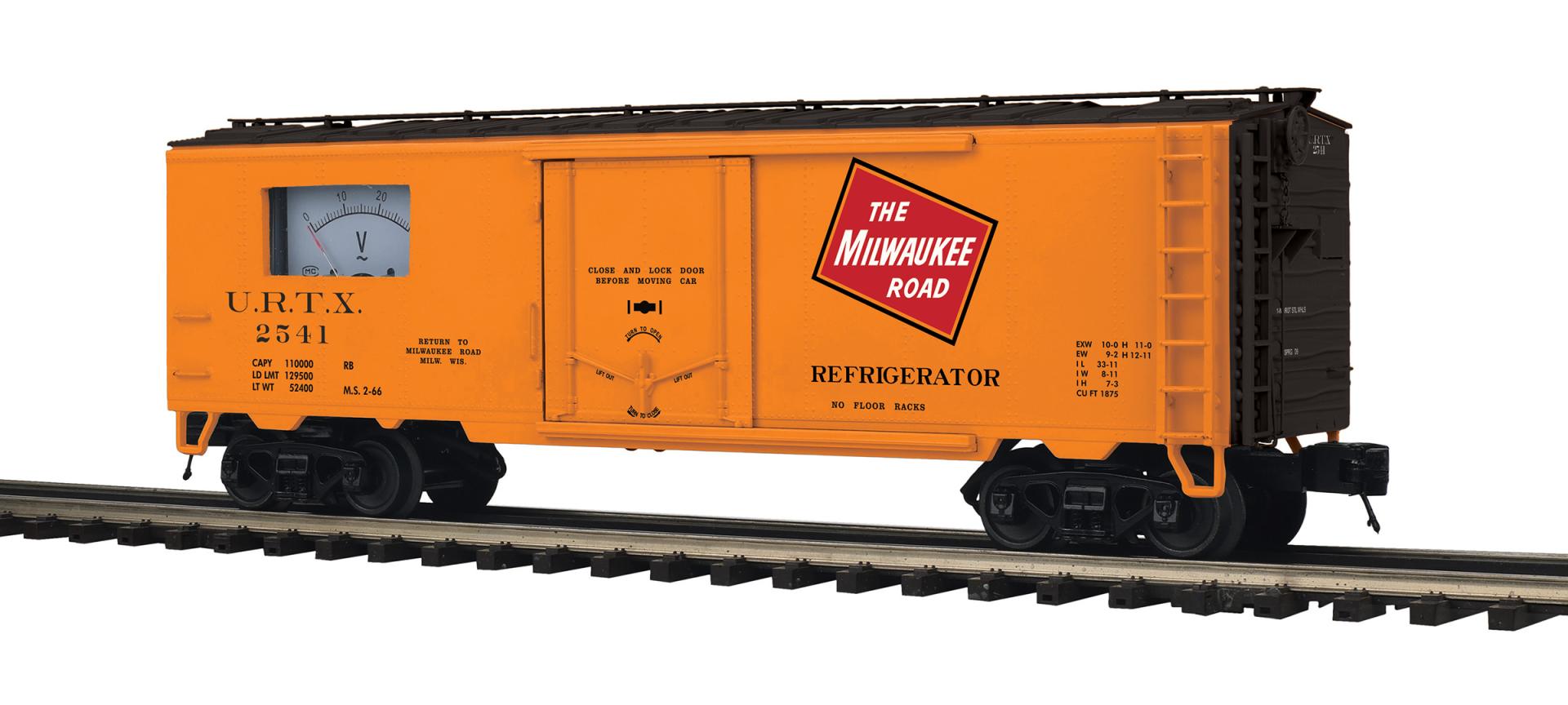 Milwaukee Road 40' steel sided power meter boxcar