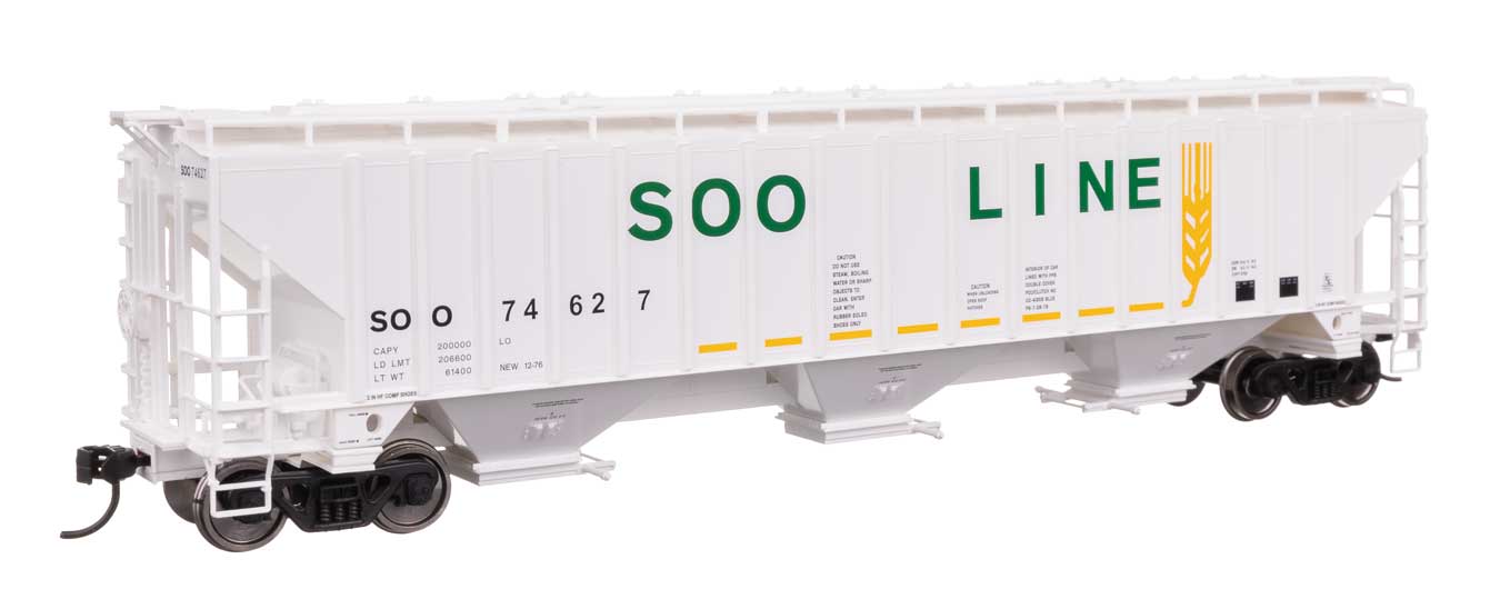 Soo Line Trinity 4750 3-Bay Covered Hopper #74627