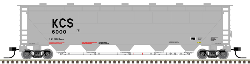 Kansas City Southern Trinity PD5000 covered hopper #6000