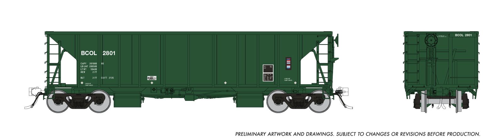 BC Rail-Early NSC Ballast Hopper #2810