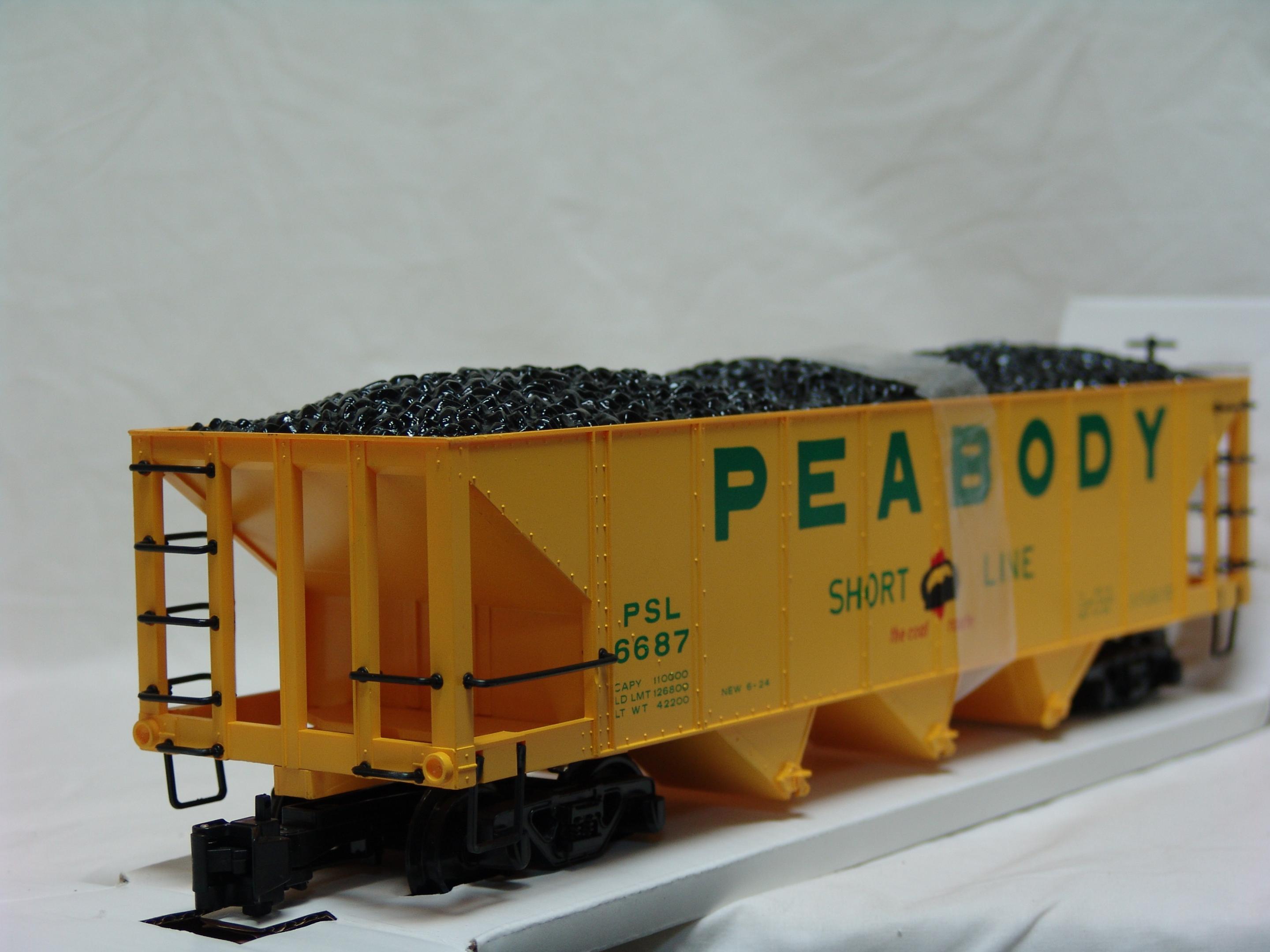 Peabody Short Line 3-bay coal hopper #6687 (used)
