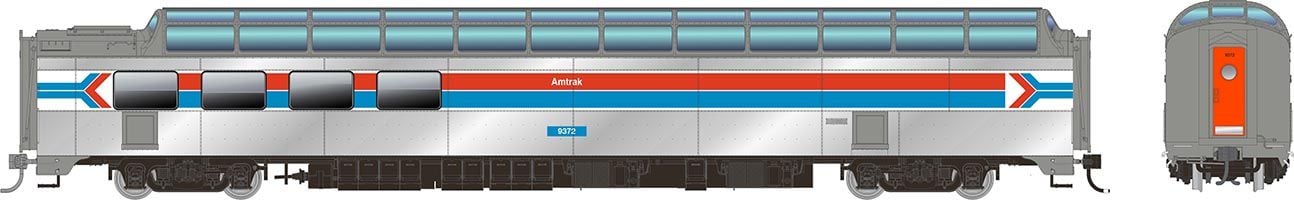 Amtrak Phase 1 SP Dome-Lounge With Flat Sides #9372