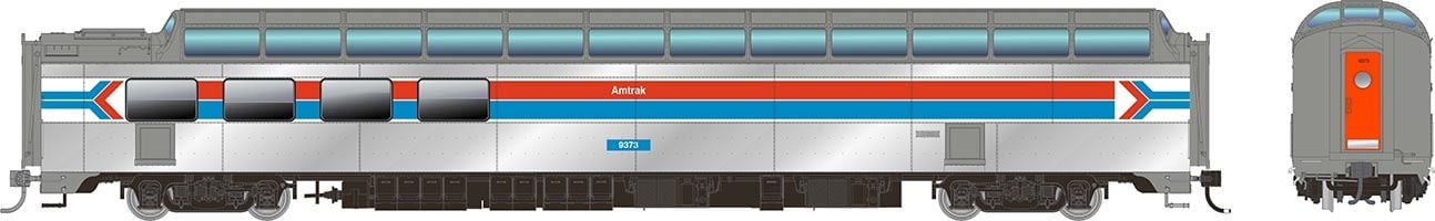 Amtrak Phase 1 SP Dome-Lounge With Flat Sides #9373