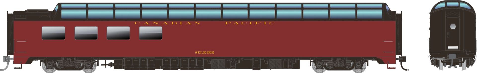 Canadian Pacific Selkirk SP Dome-Lounge With Flat Sides #3605