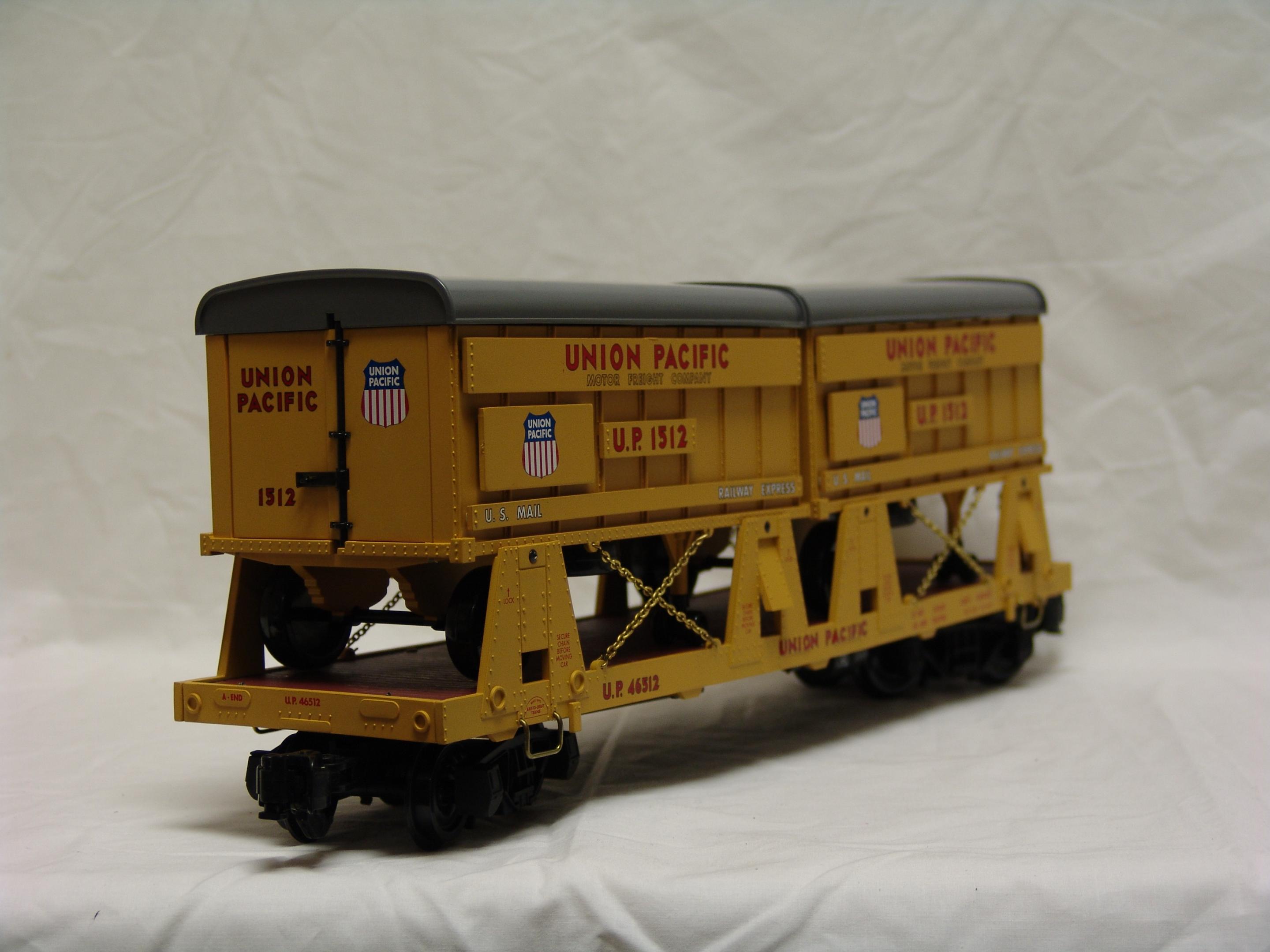 Union Pacific flatcar with two trailers (used)