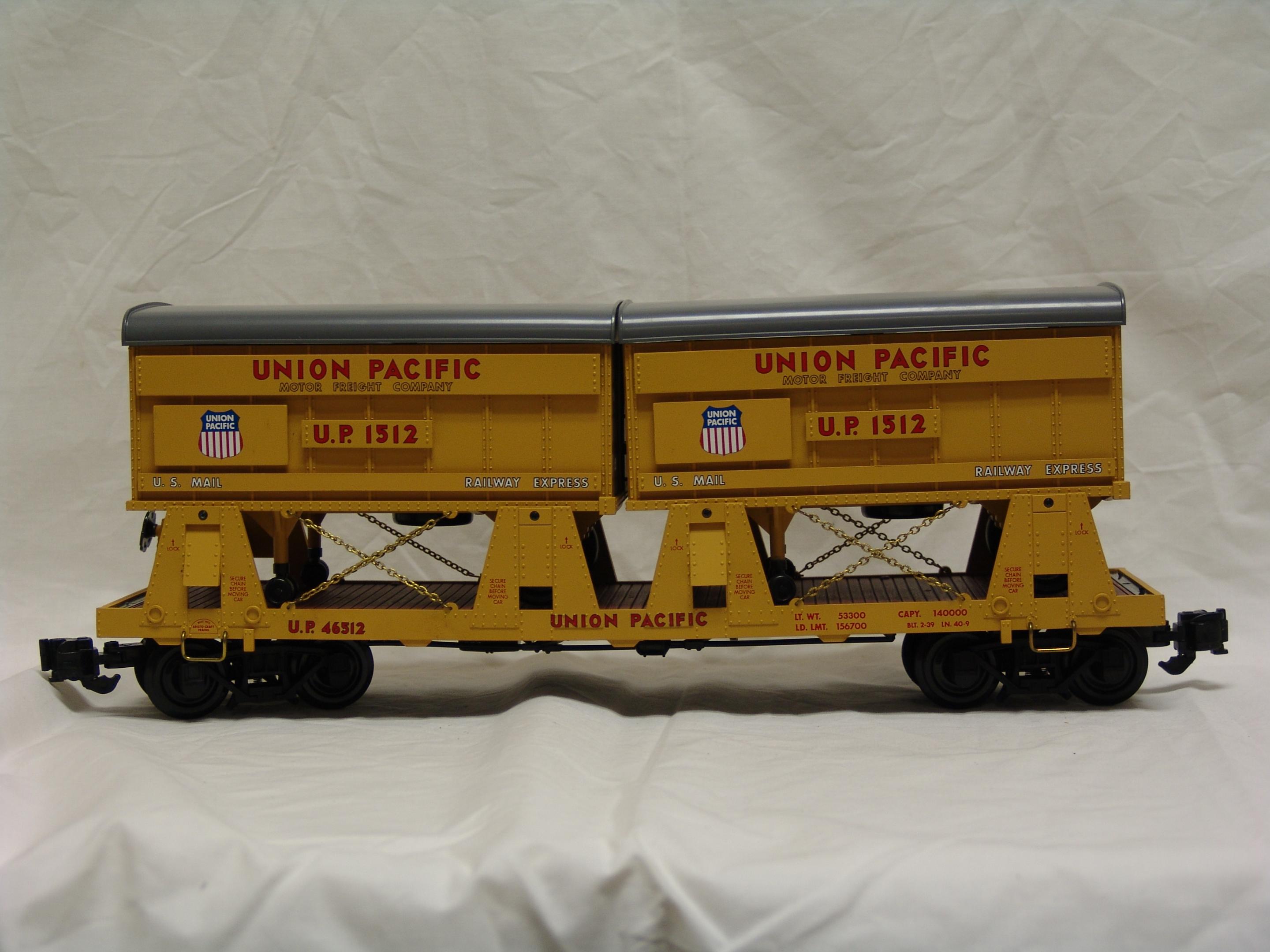 Union Pacific flatcar with two trailers (used)