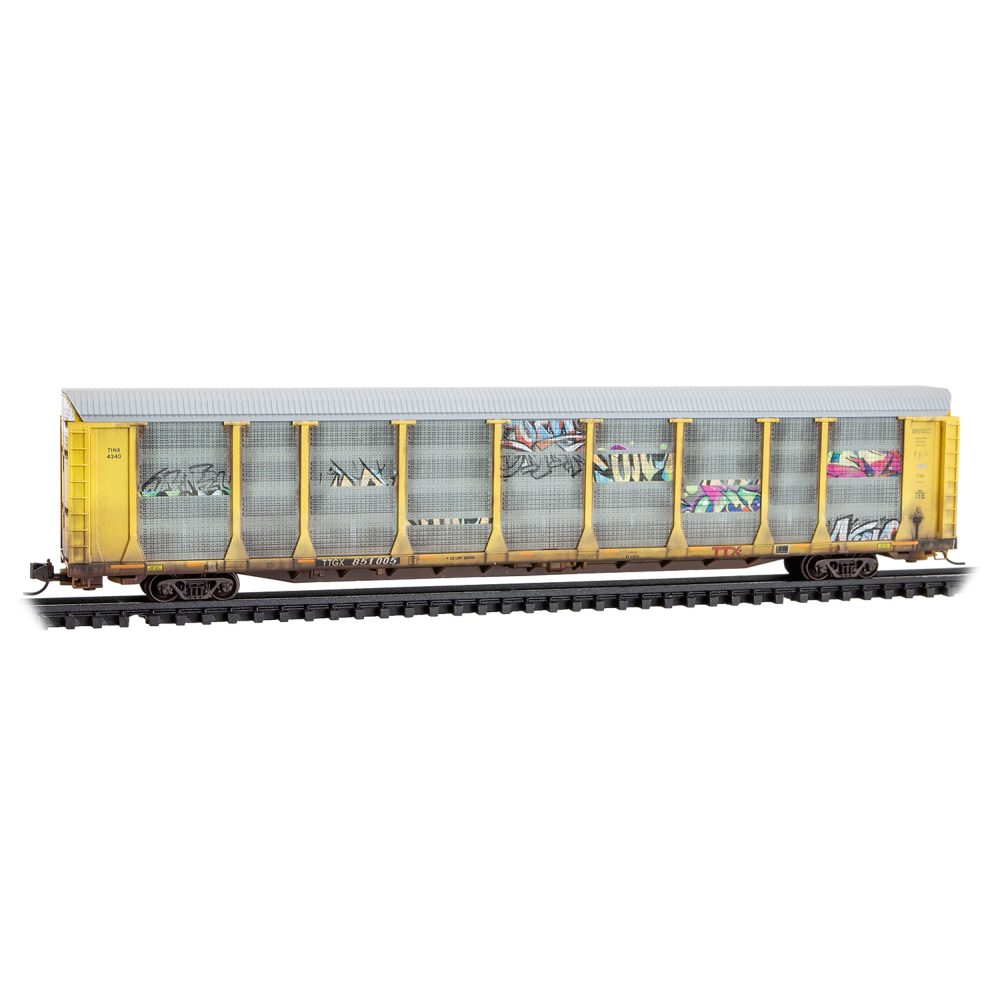 TTX Weathered 89' Tri-Level Closed Autorack #851005