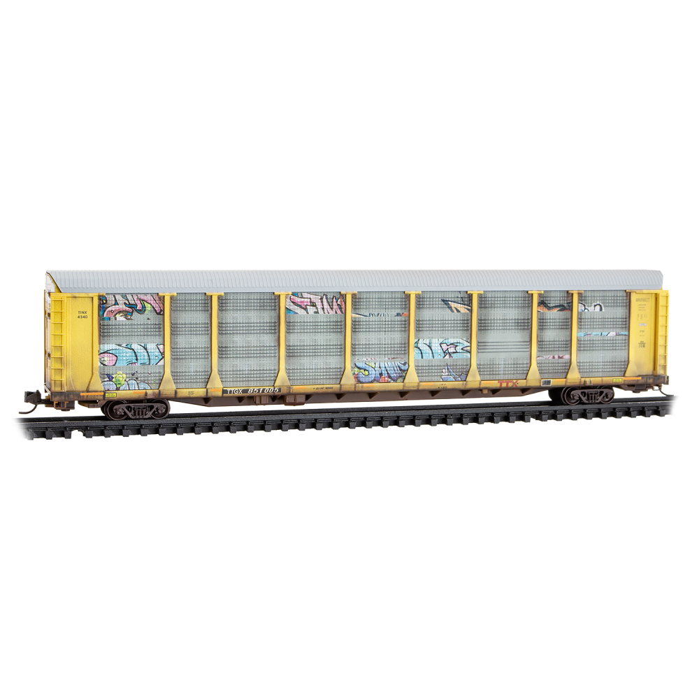 TTX Weathered 89' Tri-Level Closed Autorack #851005