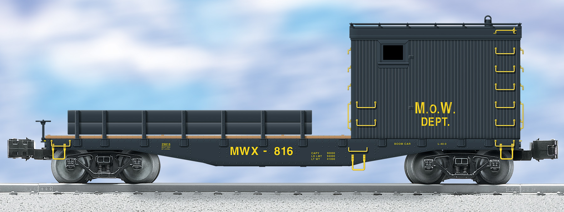 M.O.W. TMCC crane car & M.O.W crane sounds boom car (used)