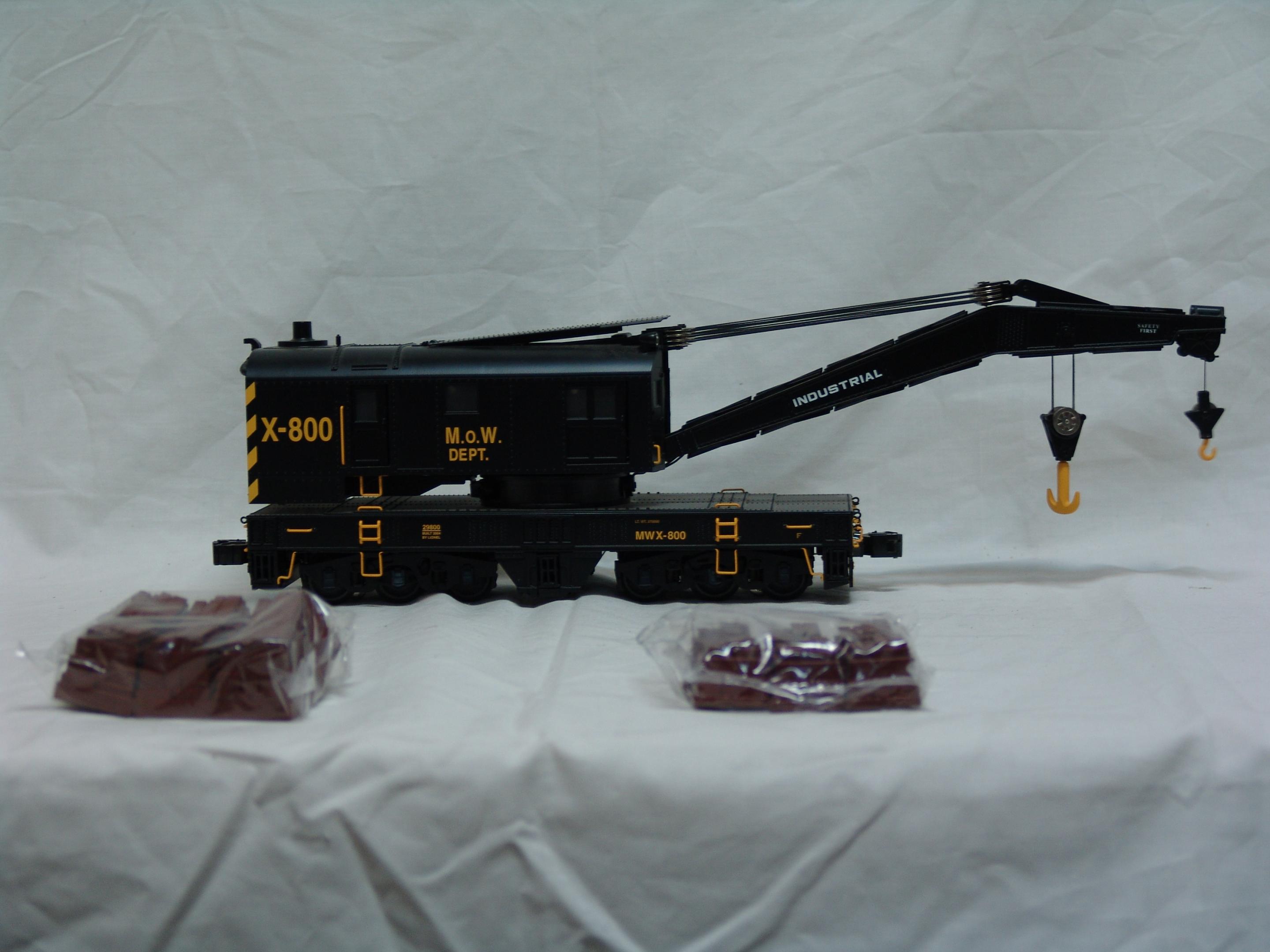 M.O.W. TMCC crane car & M.O.W crane sounds boom car (used)