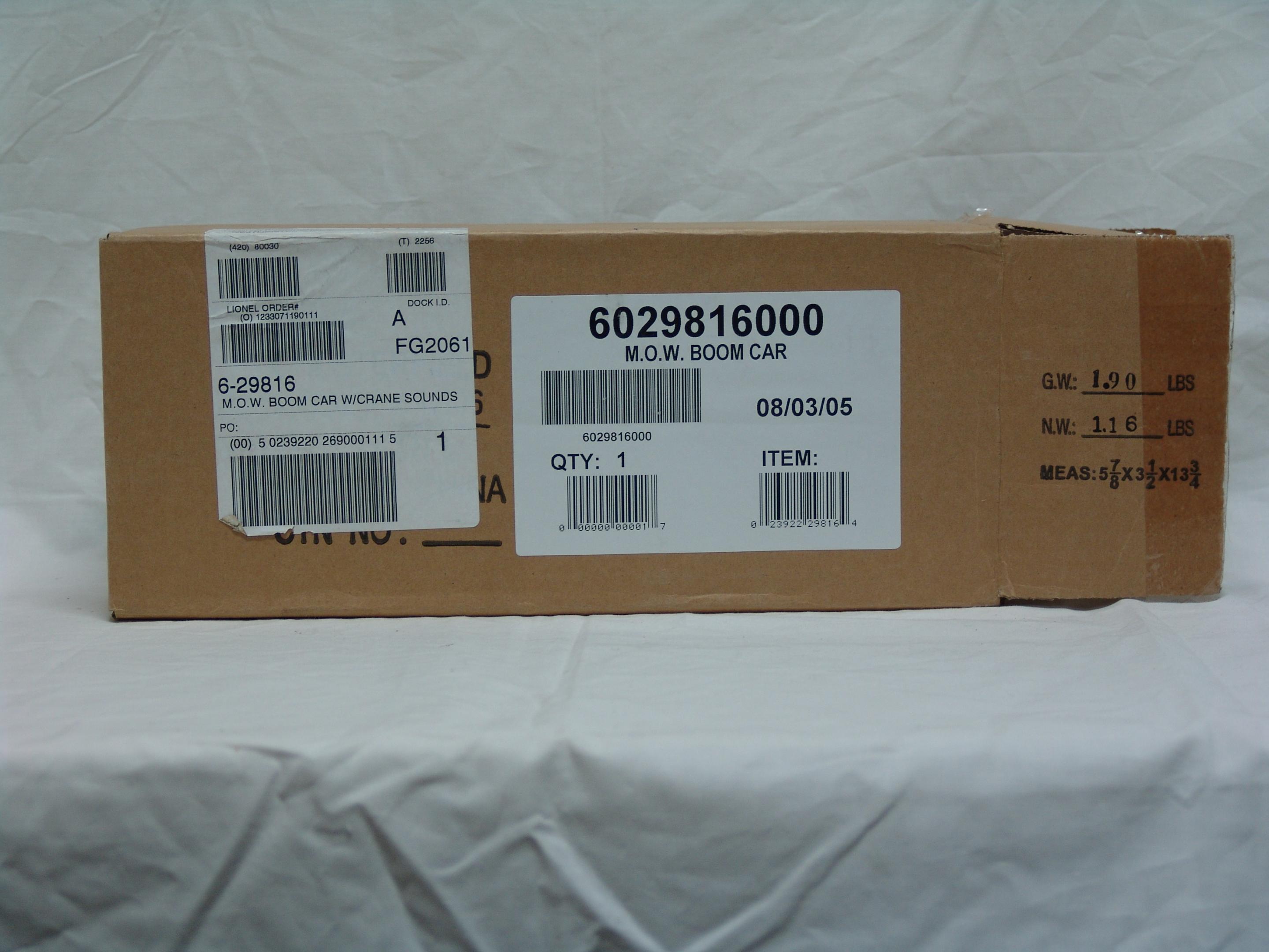 M.O.W. TMCC crane car & M.O.W crane sounds boom car (used)
