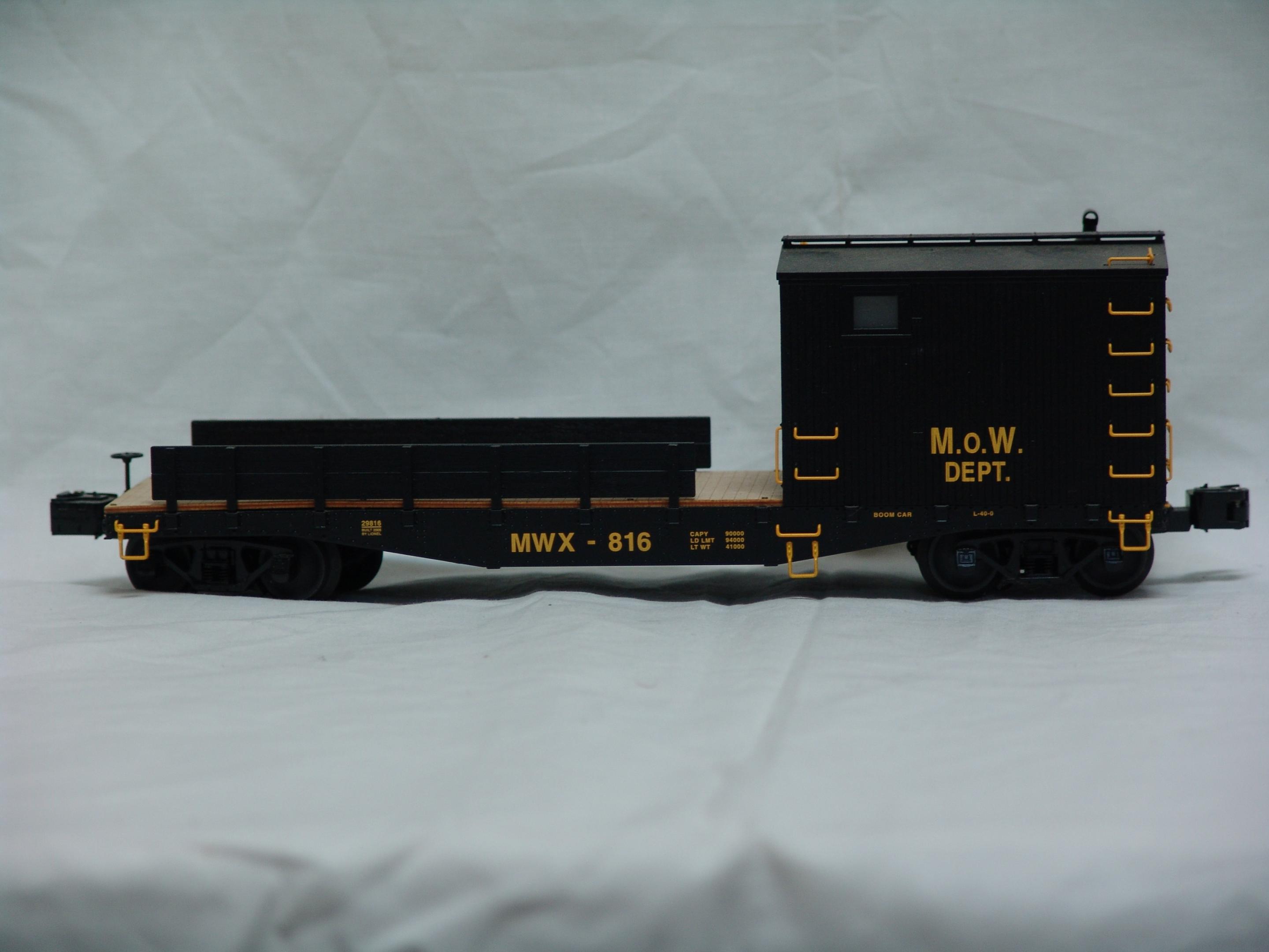 M.O.W. TMCC crane car & M.O.W crane sounds boom car (used)