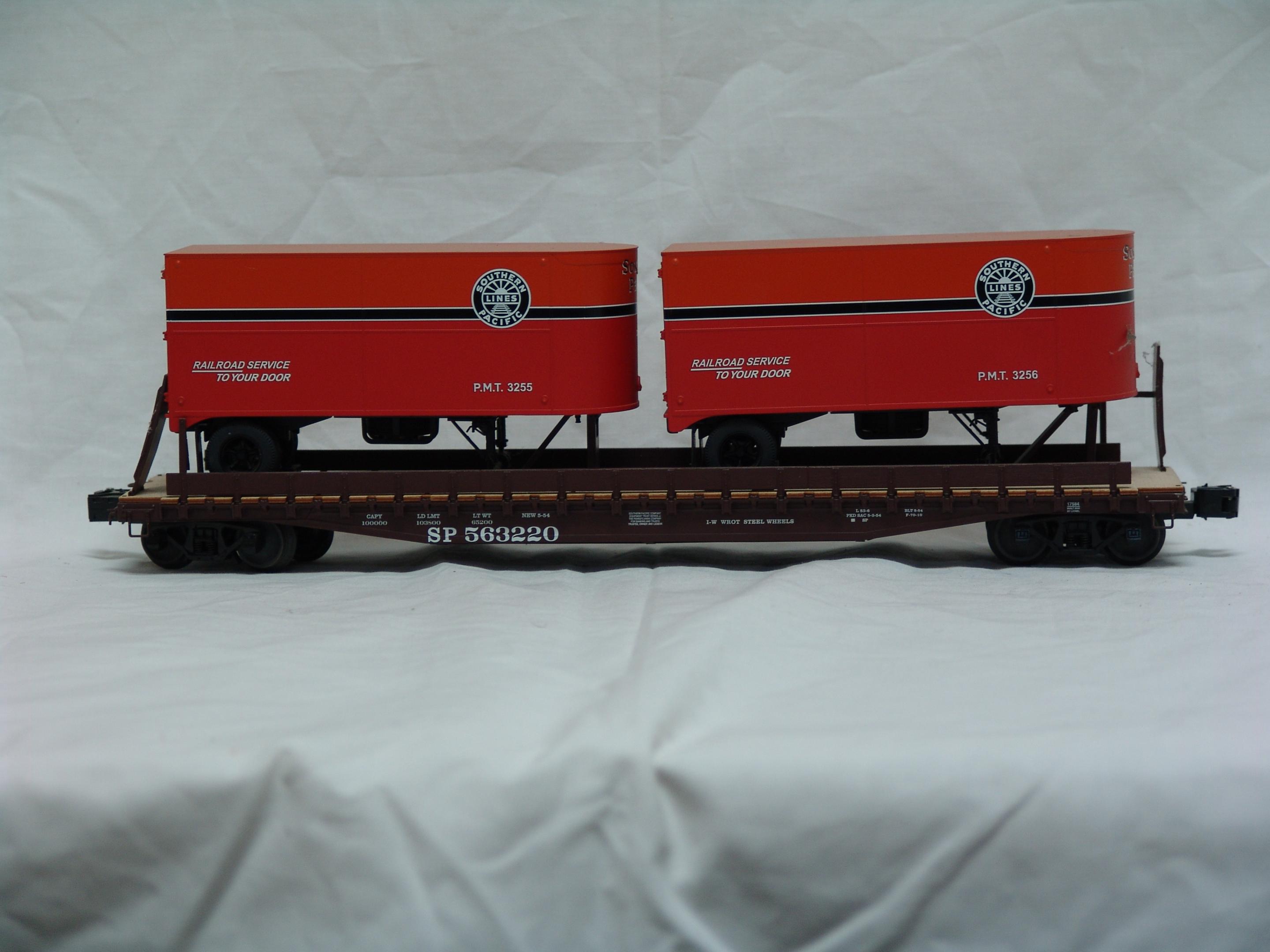 Southern Pacific PS-4 flatcar with trailers (used)