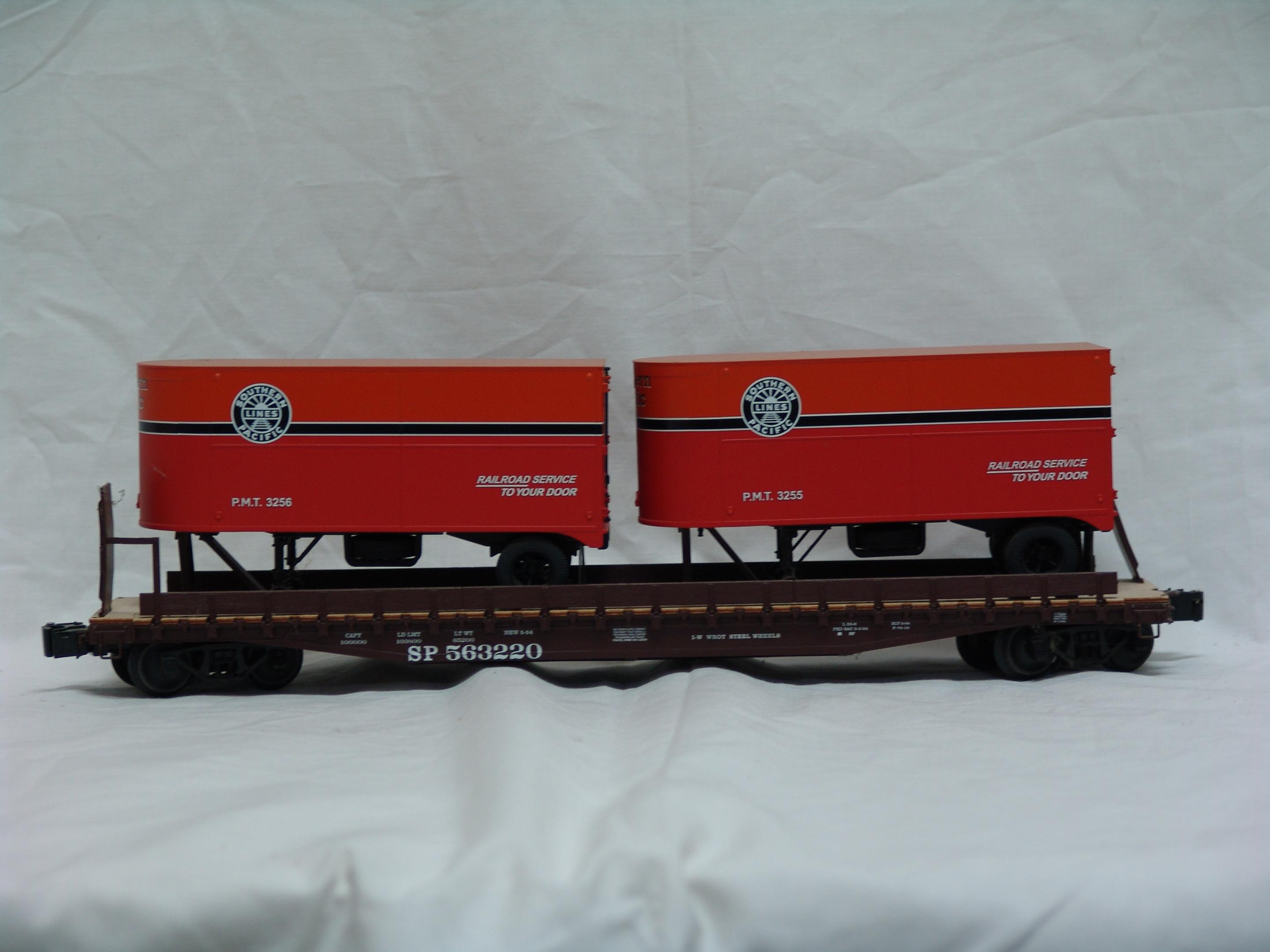 Southern Pacific PS-4 flatcar with trailers (used)