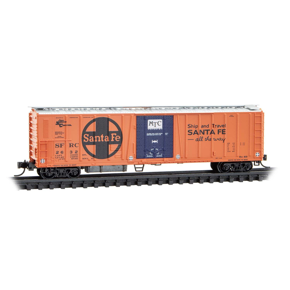 Atchison Topeka & Santa Fe 51' Rib Side Mechanical Reefer #2632
