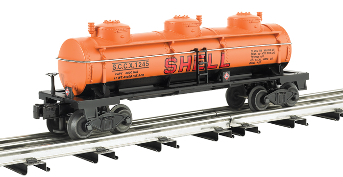 Shell 3-dome tank car # 1245 (used)