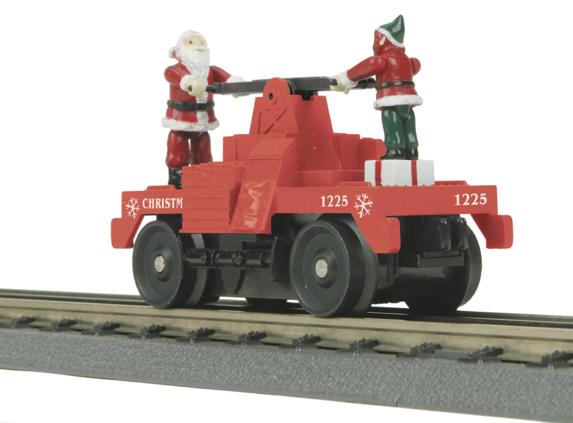 Christmas operating hand car