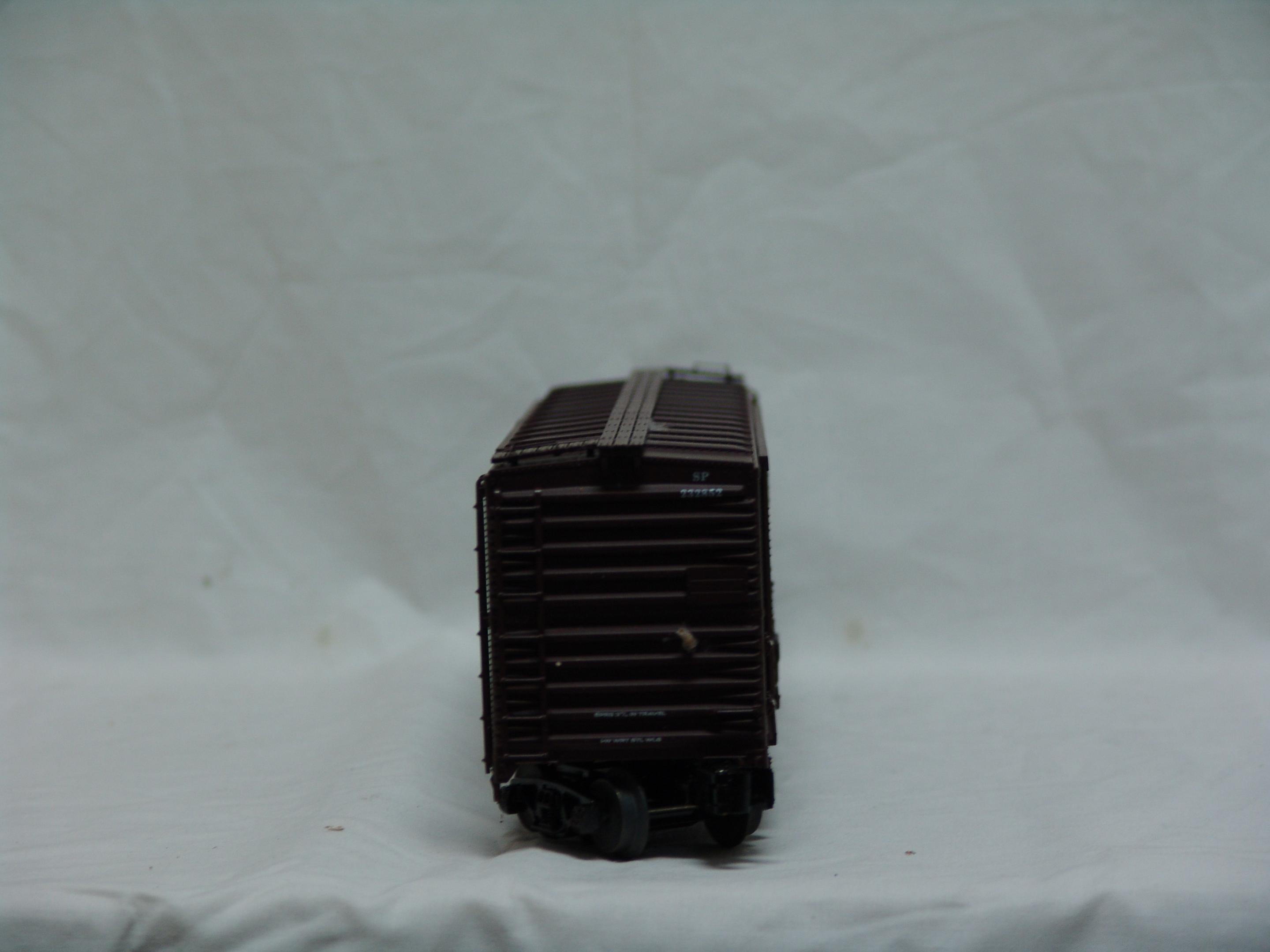 Southern Pacific double door boxcar #232852 with auto rack load (used)