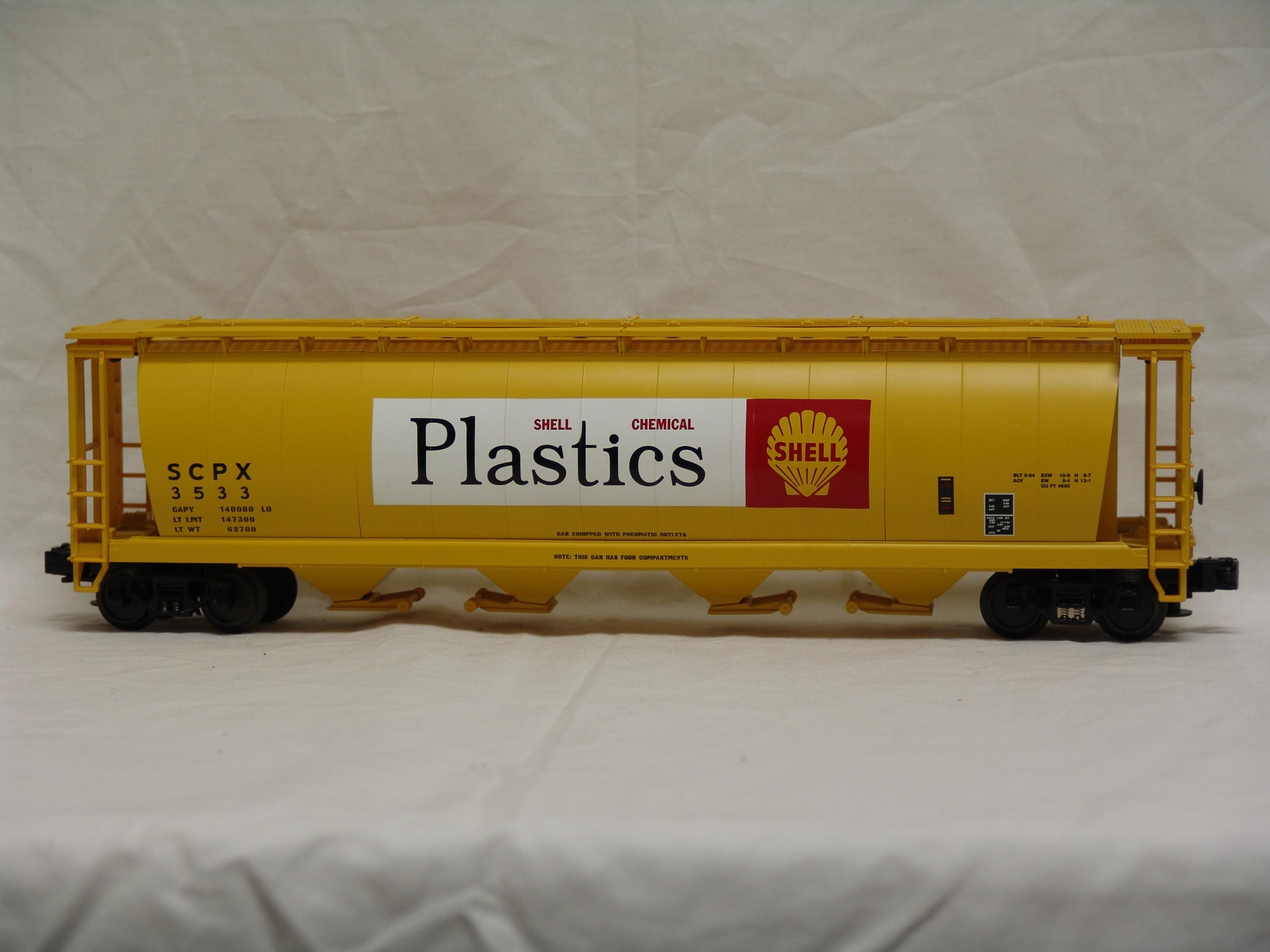 Shell Plastics 100 ton hopper car #3533 (used)