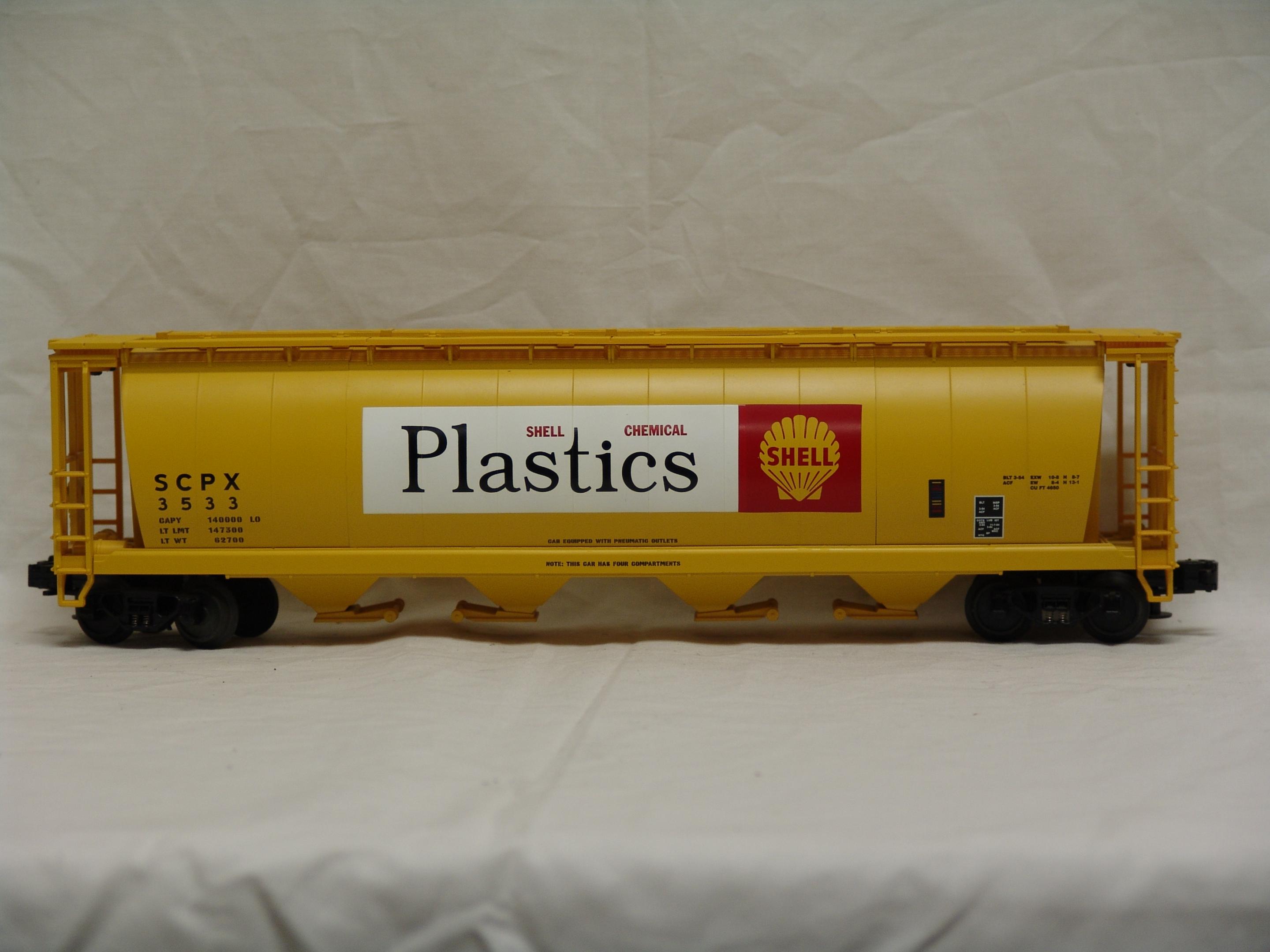 Shell Plastics 100 ton hopper car #3533 (used)
