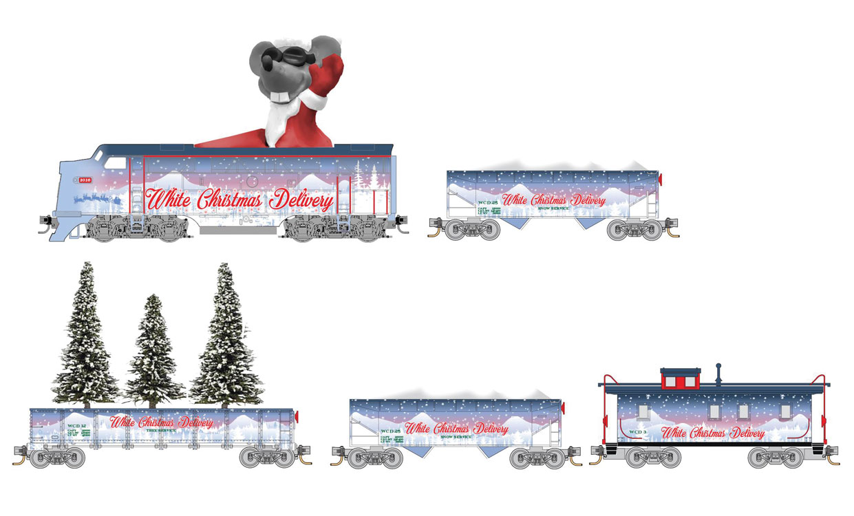White Christmas Delivery Train Set
