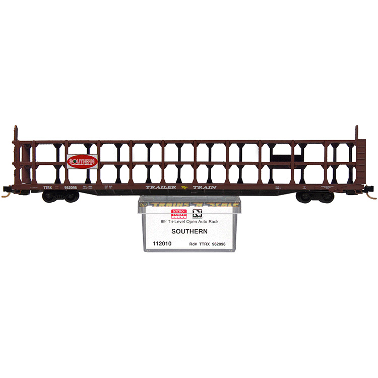 Southern Railway 89' Tri-Level Open Auto Rack # 962096