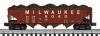 Milwaukee Road die cast ribbed 4-bay hopper