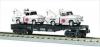 MTH flatcar with two 1955 Union 76 tow trucks