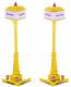 yellow #57 classic corner street lamp
