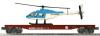 BNSF flatcar w/ helicopter
