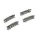 N Unitrack Curved Track 4-Pack R9 3/4" 15 Degree