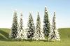 8" - 10" pine trees with snow 3-pack