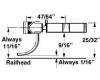 Medium Centerset Shank Metal AAR Type “E” Coupler w/ Metal Box